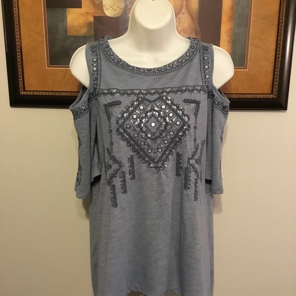 Chico's Boho Medicum Off the Shoulder Top - Picture 4 of 5